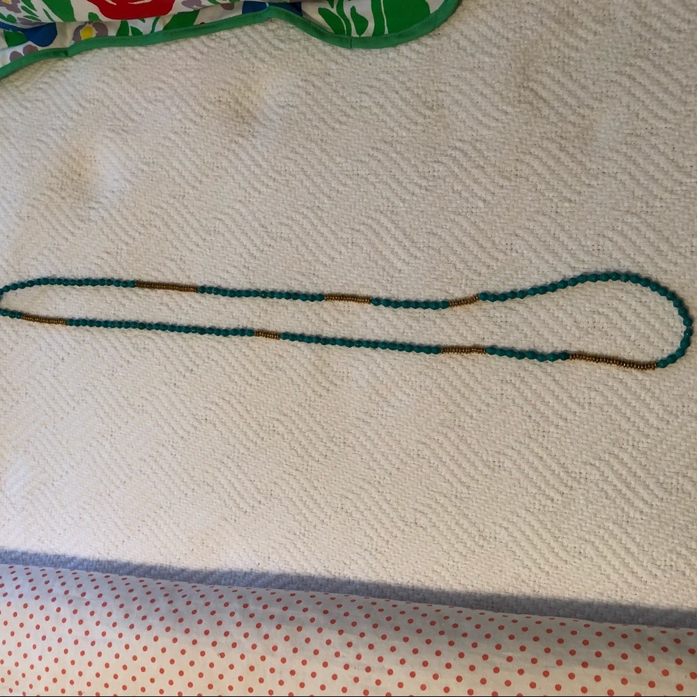 Long Teal Akola necklace